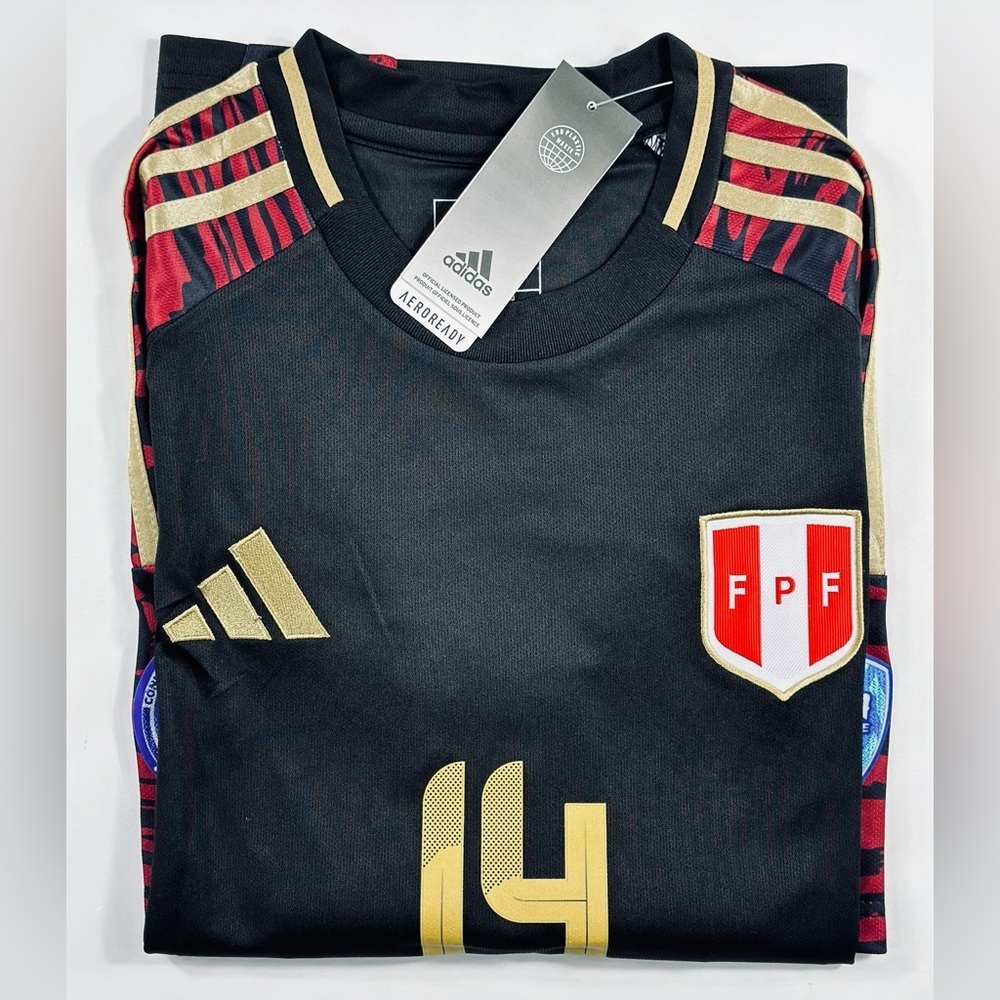 Adidas Copa America 2024 Lapadula #14 Peru Jersey All Patches Adult Unisex